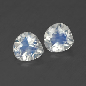 Gemas de piedra de luna arcoíris blanco natural de  ct, en forma de pera, transparente