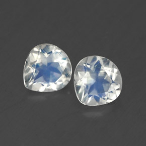 Gemas de piedra de luna arcoíris blanco natural de  ct, en forma de pera, transparente