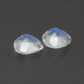 Gemas de piedra de luna arcoíris blanco natural de  ct, en forma de pera, transparente