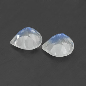 Gemas de piedra de luna arcoíris blanco natural de  ct, en forma de pera, transparente