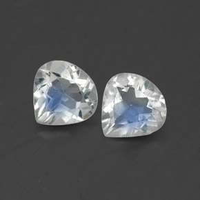 Gemas de piedra de luna arcoíris blanco natural de  ct, en forma de pera, transparente