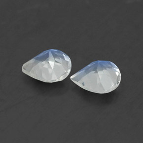 Gemas de piedra de luna arcoíris blanco natural de  ct, en forma de pera, transparente