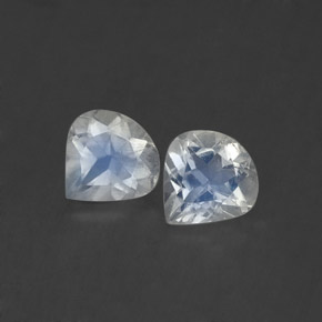 Gemas de piedra de luna arcoíris blanco natural de  ct, en forma de pera, transparente