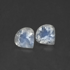 Gemas de piedra de luna arcoíris blanco natural de  ct, en forma de pera, transparente