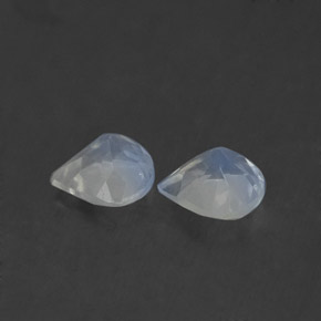 Gemas de piedra de luna arcoíris blanco natural de  ct, en forma de pera, transparente