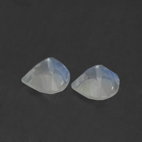 Gemas de piedra de luna arcoíris blanco natural de  ct, en forma de pera, transparente