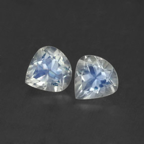 Gemas de piedra de luna arcoíris blanco natural de  ct, en forma de pera, transparente