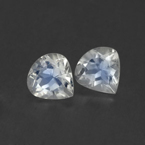 Gemas de piedra de luna arcoíris blanco natural de  ct, en forma de pera, transparente
