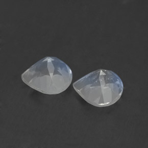 Gemas de piedra de luna arcoíris blanco natural de  ct, en forma de pera, transparente