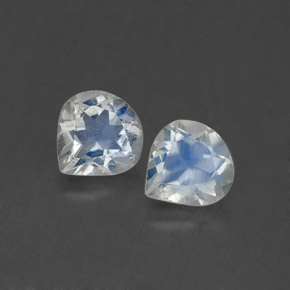 Gemas de piedra de luna arcoíris blanco natural de  ct, en forma de pera, transparente