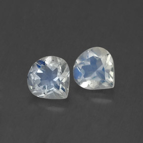 Gemas de piedra de luna arcoíris blanco natural de  ct, en forma de pera, transparente