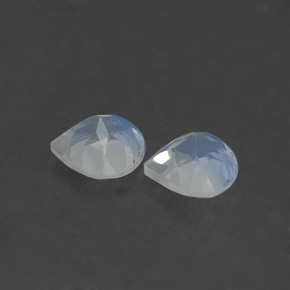 Gemas de piedra de luna arcoíris blanco natural de  ct, en forma de pera, transparente