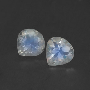 Gemas de piedra de luna arcoíris blanco natural de  ct, en forma de pera, transparente