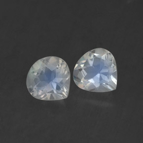 Gemas de piedra de luna arcoíris blanco natural de  ct, en forma de pera, transparente