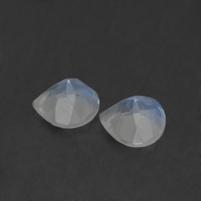 Gemas de piedra de luna arcoíris blanco natural de  ct, en forma de pera, transparente