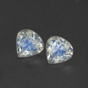Gemas de piedra de luna arcoíris blanco natural de  ct, en forma de pera, transparente