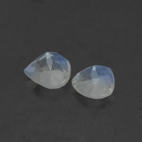 Gemas de piedra de luna arcoíris blanco natural de  ct, en forma de pera, transparente