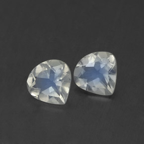 Gemas de piedra de luna arcoíris blanco natural de  ct, en forma de pera, transparente