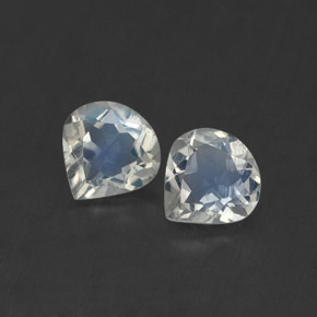Gemas de piedra de luna arcoíris blanco natural de  ct, en forma de pera, transparente