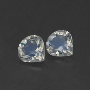 Gemas de piedra de luna arcoíris blanco natural de  ct, en forma de pera, transparente