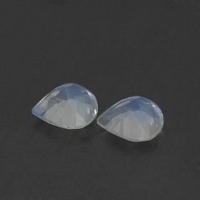 Gemas de piedra de luna arcoíris blanco natural de  ct, en forma de pera, transparente