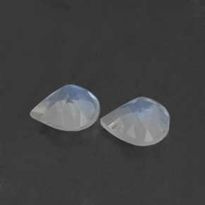 Gemas de piedra de luna arcoíris blanco natural de  ct, en forma de pera, transparente
