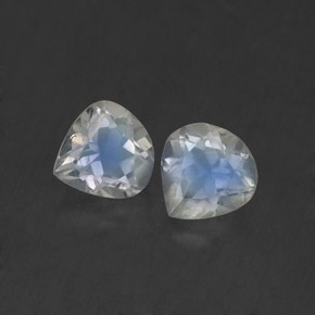 Gemas de piedra de luna arcoíris blanco natural de  ct, en forma de pera, transparente