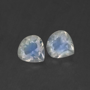 Gemas de piedra de luna arcoíris blanco natural de  ct, en forma de pera, transparente