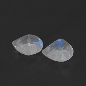 Gemas de piedra de luna arcoíris blanco natural de  ct, en forma de pera, transparente
