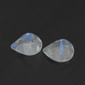 Gemas de piedra de luna arcoíris blanco natural de  ct, en forma de pera, transparente