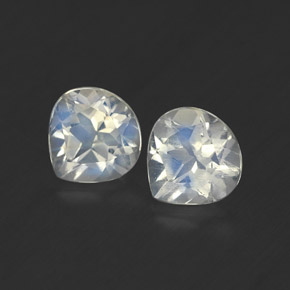 Gemas de piedra de luna arcoíris blanco natural de  ct, en forma de pera, transparente