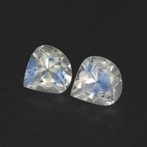 Gemas de piedra de luna arcoíris blanco natural de  ct, en forma de pera, transparente