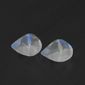 Gemas de piedra de luna arcoíris blanco natural de  ct, en forma de pera, transparente