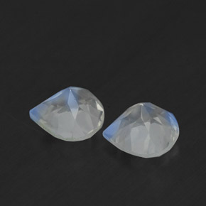 Gemas de piedra de luna arcoíris blanco natural de  ct, en forma de pera, transparente