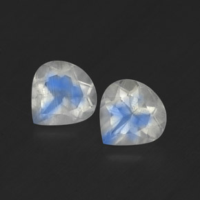 Gemas de piedra de luna arcoíris blanco natural de  ct, en forma de pera, transparente