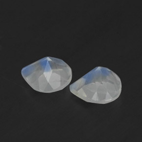 Gemas de piedra de luna arcoíris blanco natural de  ct, en forma de pera, transparente