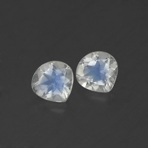 Gemas de piedra de luna arcoíris blanco natural de  ct, en forma de pera, transparente