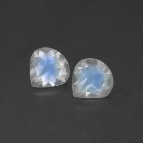 Gemas de piedra de luna arcoíris blanco natural de  ct, en forma de pera, transparente