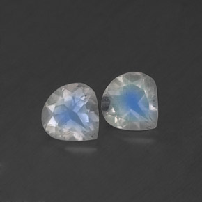 Gemas de piedra de luna arcoíris blanco natural de  ct, en forma de pera, transparente