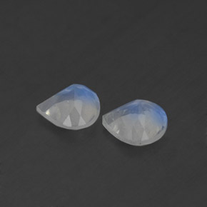 Gemas de piedra de luna arcoíris blanco natural de  ct, en forma de pera, transparente