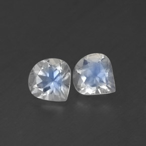 Gemas de piedra de luna arcoíris blanco natural de  ct, en forma de pera, transparente