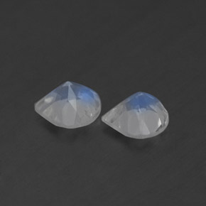 Gemas de piedra de luna arcoíris blanco natural de  ct, en forma de pera, transparente