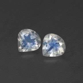 Gemas de piedra de luna arcoíris blanco natural de  ct, en forma de pera, transparente