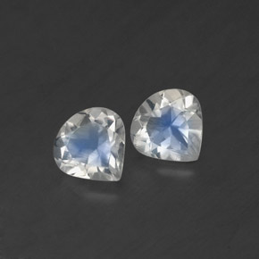 Gemas de piedra de luna arcoíris blanco natural de  ct, en forma de pera, transparente