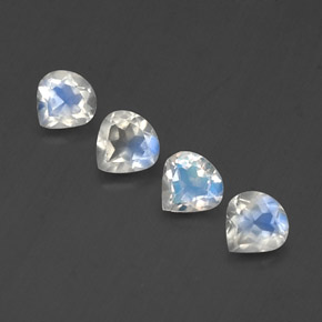 Gemas de piedra de luna arcoíris blanco natural de  ct, en forma de pera, transparente