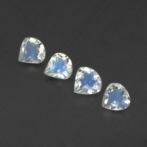 Gemas de piedra de luna arcoíris blanco natural de  ct, en forma de pera, transparente