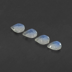 Gemas de piedra de luna arcoíris blanco natural de  ct, en forma de pera, transparente