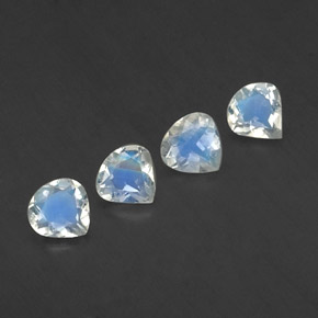 Gemas de piedra de luna arcoíris blanco natural de  ct, en forma de pera, transparente