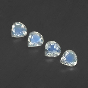 Gemas de piedra de luna arcoíris blanco natural de  ct, en forma de pera, transparente