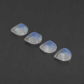 Gemas de piedra de luna arcoíris blanco natural de  ct, en forma de pera, transparente